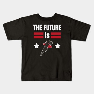 The Future is for Females Woman Superhero Kids T-Shirt